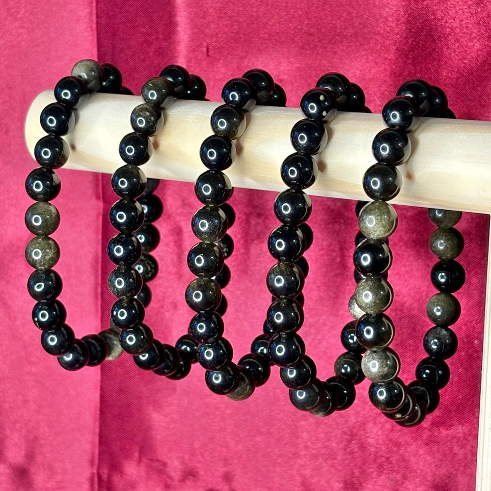8mm Gold Sheen Obsidianian